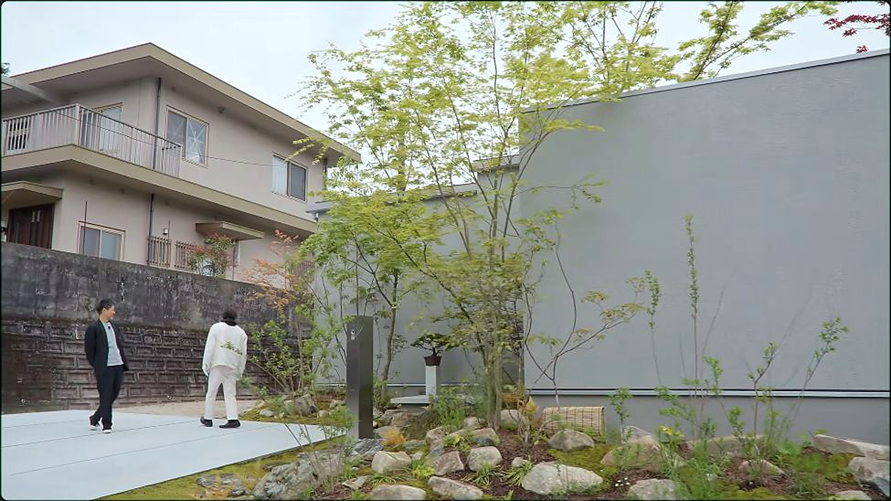 庭と室内がつながる平屋のリビング