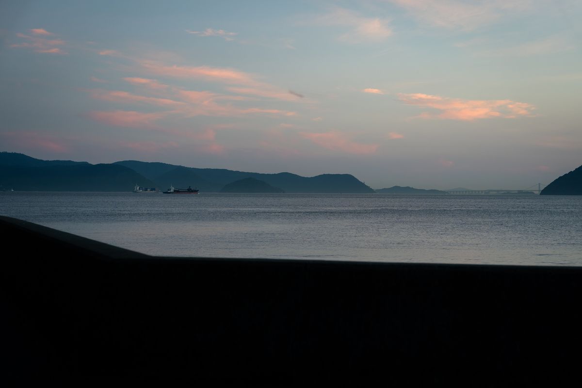 直島の夕暮れ